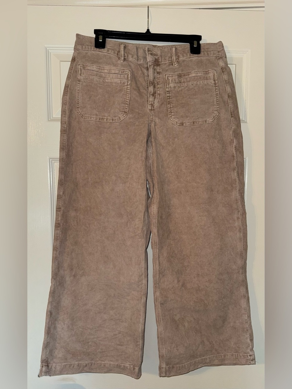 NWOT AEO Women’s Low-Rise Baggy Wide Leg Stretch Corduroy Pants 8Short Taupe - Picture 6 of 7